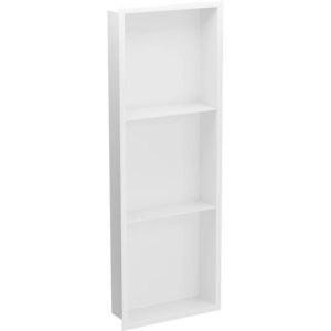 Полка в ванную Nett YW-90 встроенная, нержавеющая сталь, белая