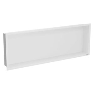 Полка в ванную Nett YW-92 встроенная, нержавеющая сталь, белая