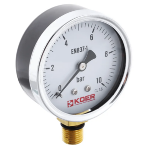 Манометр радиальный Koer KM.610R 1/4" 10 бар 63мм (KR0205)