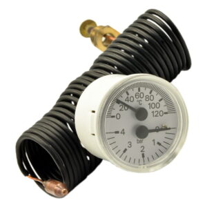 Термоманометр капиллярный Cewal TI 40 P биметаллический 5 бар 120°C (91392102)