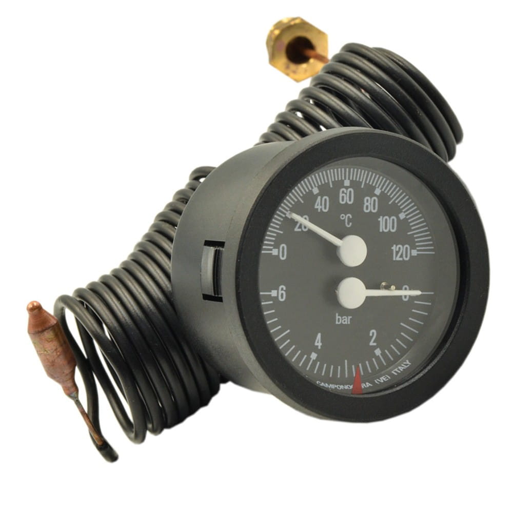 PDLP-91392120_0 Термоманометр капиллярный Cewal TI 52 P биметаллический 4 бар 120°C (91392120)