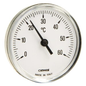 Термометр аксиальный Cewal PST 63 VI 1/2" биметалический, пластик (91626100)