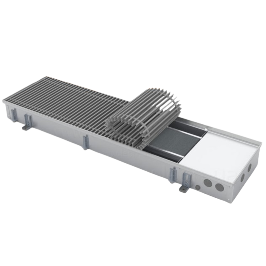 PDLP-FC200-22-9-JAL50 Внутрипольный конвектор Konvena FC 2000х220х90 с естественной конвекцией, черная решетка (FC200-22-9-JAL50)