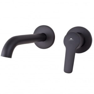 Смеситель скрытого монтажа Rubineta Torino 1F BK для умывальника, латунный, черный матовый