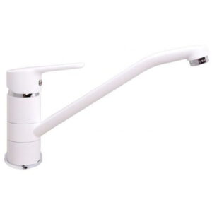 Смеситель для кухни Rubineta Uno 20 WT однорычажный, белый матовый