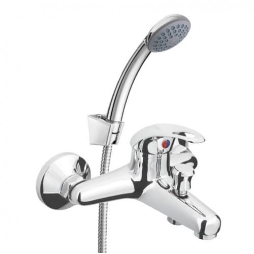 TAR-000062141_0 Смеситель для ванны Rubineta Y 10 K Mars настенный, хром + ручная лейка