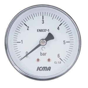 Манометр аксиальный Icma 1/4" 6 бар 63мм (91243AB06)