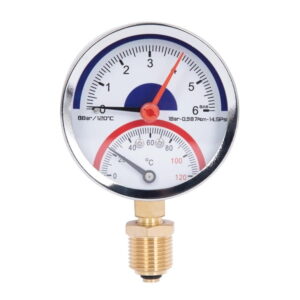 Термоманометр радиальный Thermo Alliance Standart биметаллический 1/2" 6 бар 120°C (SD1726B)