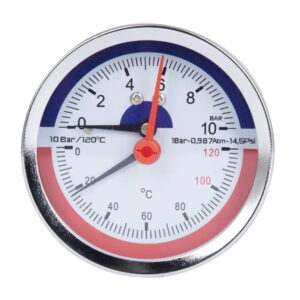 Термоманометр аксиальный Thermo Alliance Standart биметаллический 1/2" 10 бар 120°C (SD17310B)