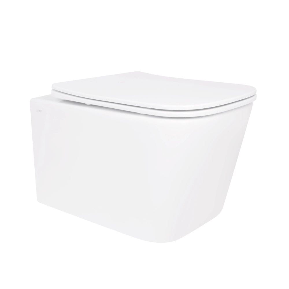 SD00054228_0 Подвесной унитаз Qtap Crow Rimless 485x340 прямоугольный, с сиденьем Soft-Close, белый глянцевый (QT05335171RW)