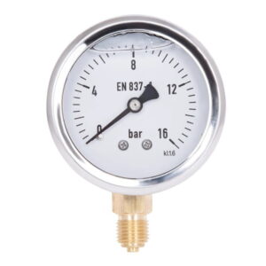 Манометр радиальный Thermo Alliance Forte глицериновый 1/4" 16 бар 63мм (TAF170G16B)