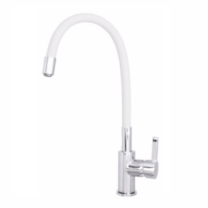 Смеситель для кухни Flexy 33 WT однорычажный, хром/белый