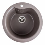 Гранітна мийка Valeso Turas 480х480 врізна, кругла, матова дюна