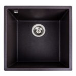 Гранітна мийка Valeso Ruba 440х440 врізна, квадратна, матова гренадін