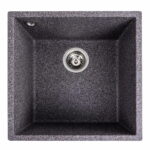 Гранітна мийка Valeso Ruba 440х440 врізна, квадратна, матова мікс