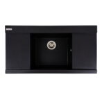 Гранітна мийка Valeso Atlas 960х510 врізна, прямокутна, матова чорна