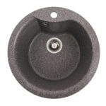 Гранітна мийка Valeso Turas 480х480 врізна, кругла, матова мікс