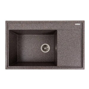 Гранитная мойка Valeso Azurit 790х500 врезная, прямоугольная, микс матовый
