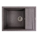 Гранітна мийка Valeso Cascada 700х500 врізна, прямокутна, матовий сірий