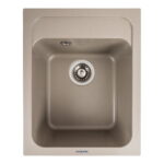 Гранітна мийка Valeso Korrado 400х500 врізна, прямокутна, матова титан