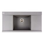 Гранітна мийка Valeso Atlas 960х510 врізна, прямокутна, матова сіра мусон
