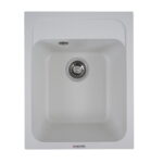 Гранітна мийка Valeso Korrado 400х500 врізна, прямокутна, матова білосніжна