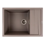 Гранітна мийка Valeso Cascada 700х500 врізна, прямокутна, матова дюна