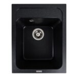 Гранітна мийка Valeso Korrado 400х500 врізна, прямокутна, матова карбон