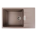 Гранітна мийка Valeso Roma 780х500 врізна, прямокутна, матова дюна