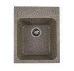 Гранітна мийка Valeso Korrado 400х500 врізна, прямокутна, матова карамель