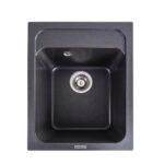 Гранітна мийка Valeso Korrado 400х500 врізна, прямокутна, матова моріон