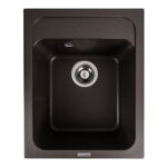 Гранітна мийка Valeso Korrado 400х500 врізна, прямокутна, матова темна скеля