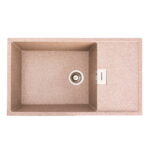 Гранітна мийка Valeso Diamond 860х500 врізна, прямокутна, матова карамель