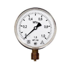 Манометр радиальный Стеклоприбор 1/2" 1 бар 63мм