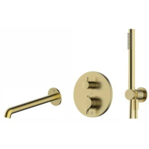 Смеситель скрытого монтажа Armaform Silvia для душа, с термостатом, золото