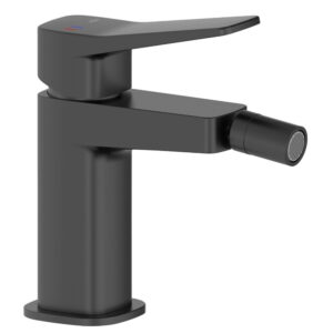 Смеситель для биде KFA Armatura Malaga однорычажный, черный + донный клапан Click-Clack