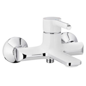 Смеситель для ванны KFA Armatura Angelit однорычажный, хром/белый