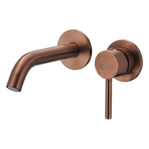 Смеситель для умывальника KFA Armatura Moza однорычажный, брашированное розовое золото