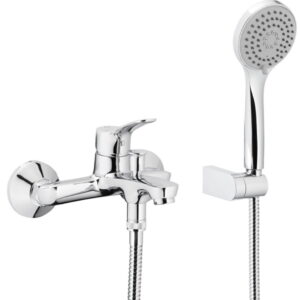 Смеситель для ванны KFA Armatura Morris настенный, хром + ручная лейка