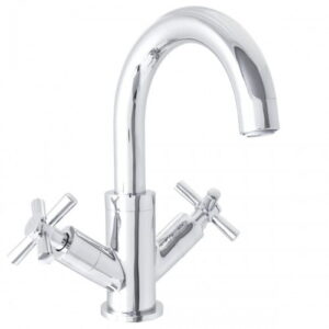 Смеситель для умывальника Rubineta Valencia 33 S двухвентильный, латунь, хром