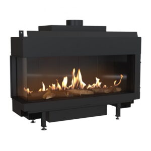 Газовый камин Kratki LEO 100 NG L 10 кВт сталь