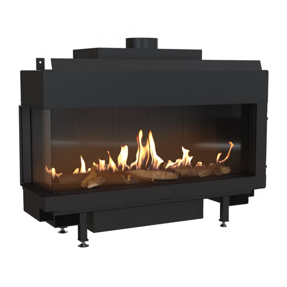 LEO/L/100/G20 Газовый камин Kratki LEO 100 NG L 10 кВт сталь