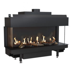 Газовый камин Kratki LEO 100 NG L/P 10 кВт сталь