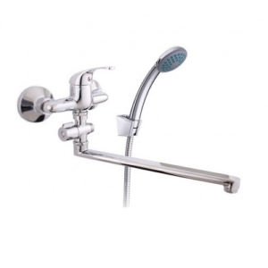 Смеситель для ванны Rubineta Optima 12 C настенный, хром + ручная лейка