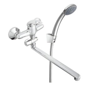 Смеситель для ванны Rubineta Y 12 C Mars настенный, хром + ручная лейка