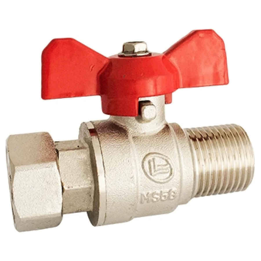 AKD28853_1 Шаровой кран с накидной гайкой Karro 1/2" ВН прямой, латунь (KR0032)