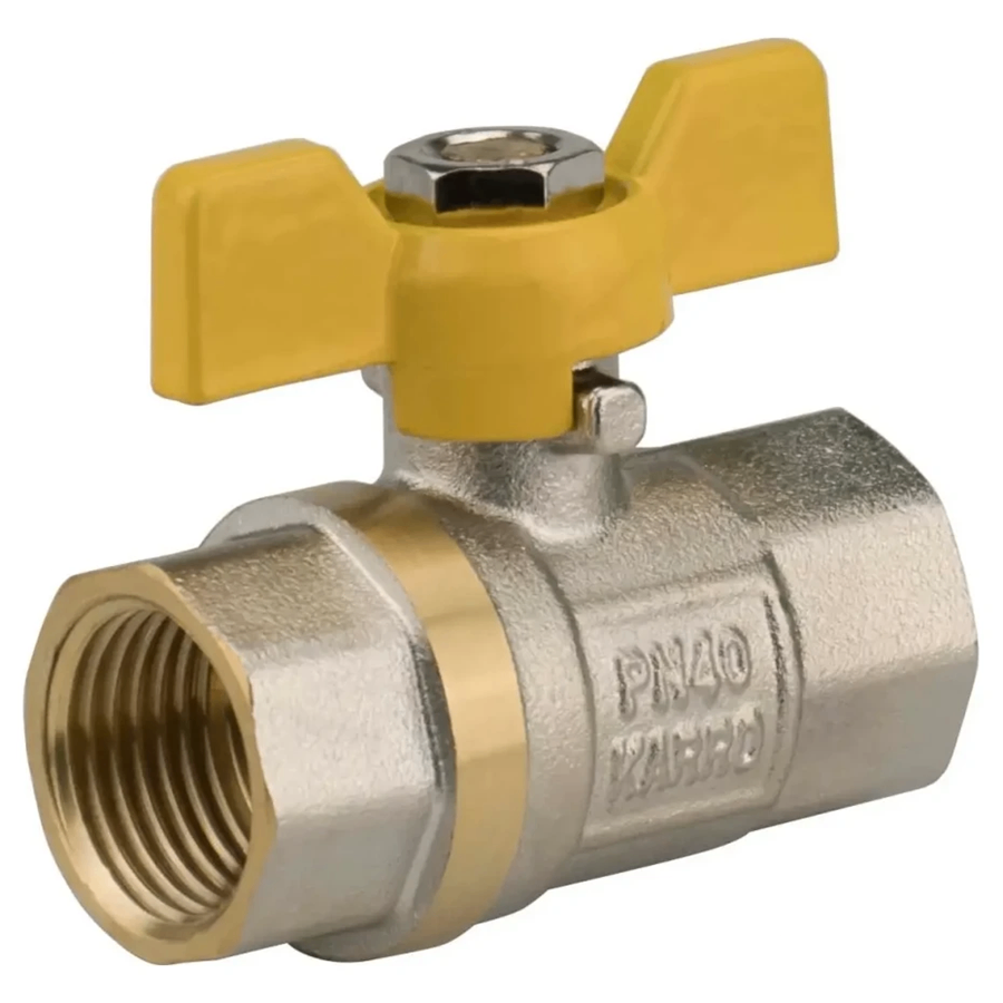 AKD53807_1 Газовый кран KARRO Valves 3/4" ВВ прямой, латунь