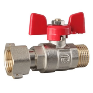 Шаровой кран с накидной гайкой REIGER 3/4 ВН прямой, латунь (6554286)