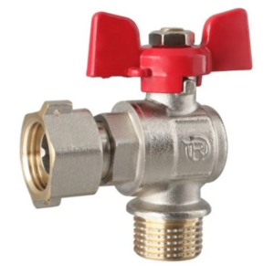 Шаровой кран с накидной гайкой REIGER 3/4 ВН угловой, латунь (6552856)