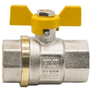 Газовый кран KARRO 1/2" ВВ прямой, латунь (KR0039)